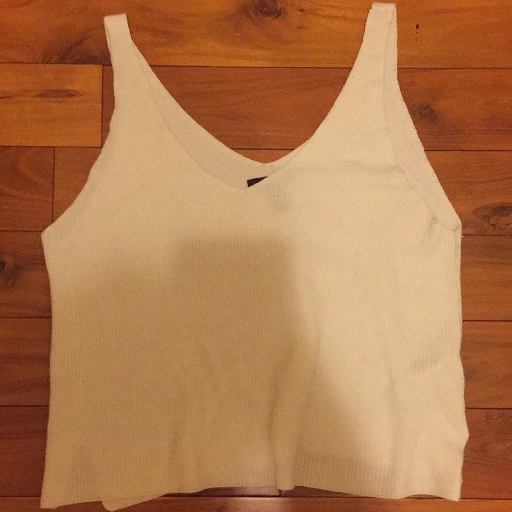 Cream colored sweater tank